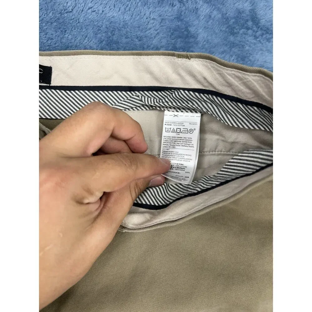 Banana Republic Pants Mens 38x32 Aiden Fit Chino Flat Front Khaki Casual